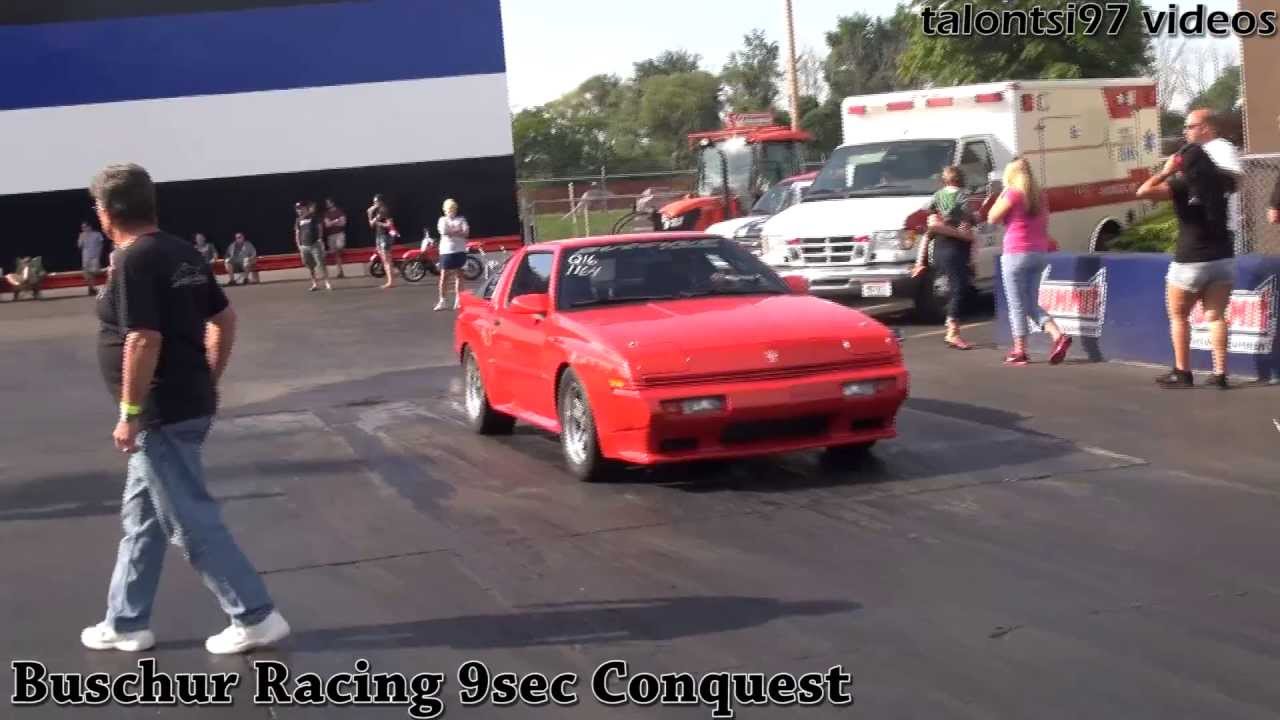 2x 9sec 4g63 swapped Conquests racing burnouts