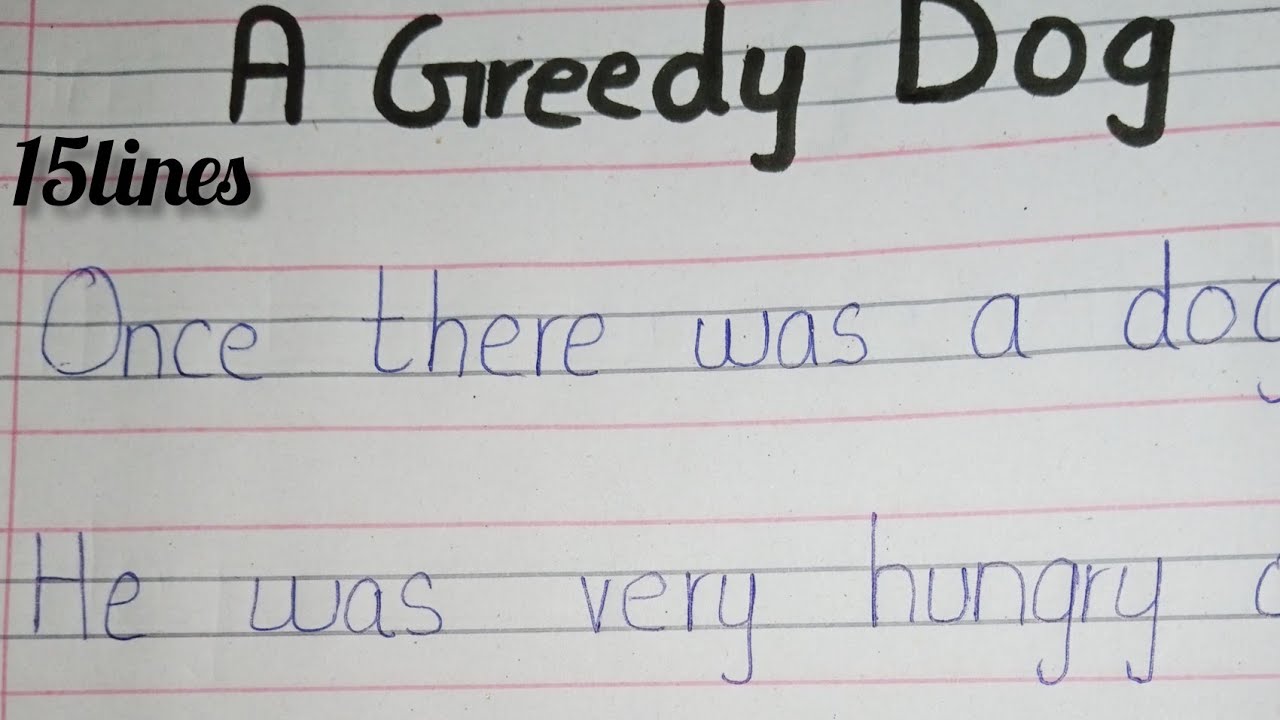 A Greedy Dog | A Greedy Dog Story in English | 15 lines | #agreedydog    #story