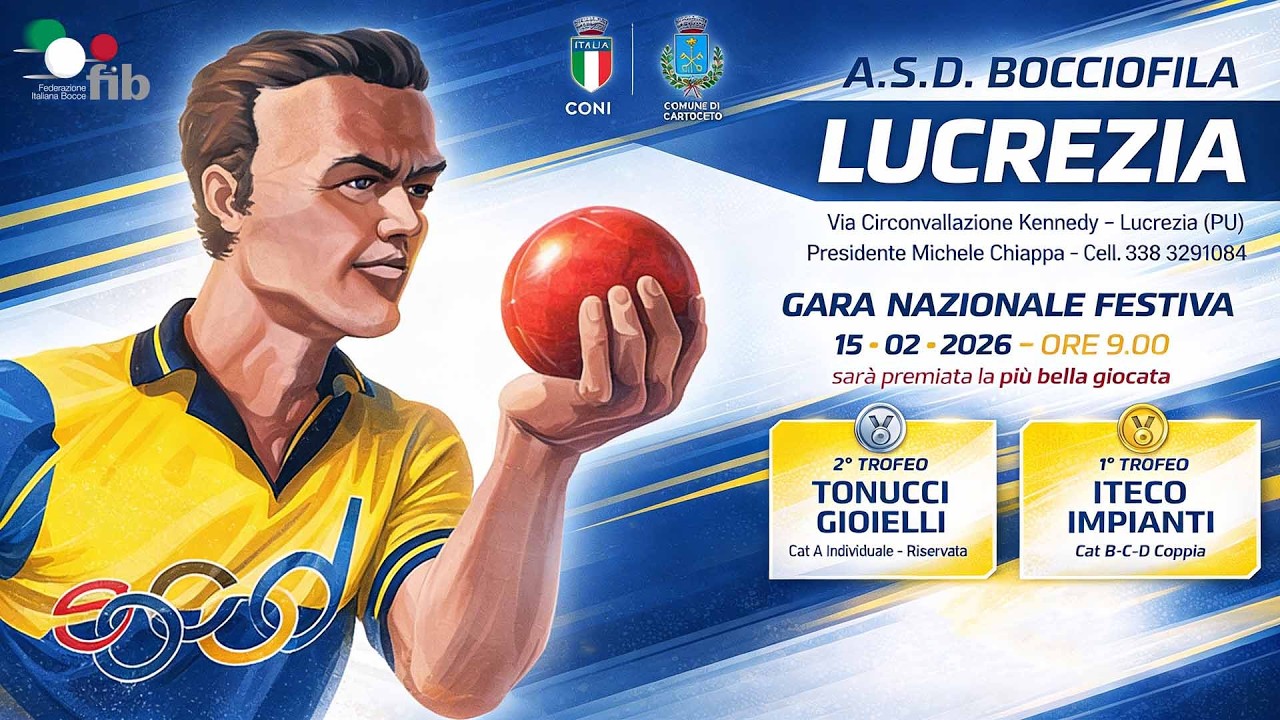 2° Trofeo Tonucci Gioielli - Gara Nazionale Individuale riservata Cat. A | Bocciofila Lucrezia