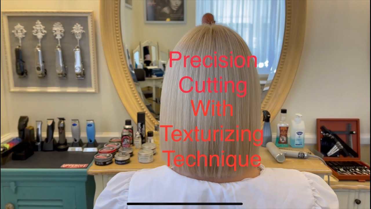 Κούρεμα καρέ με τεχνικές υφής slide & back cutting /precision cutting with texturizing technique