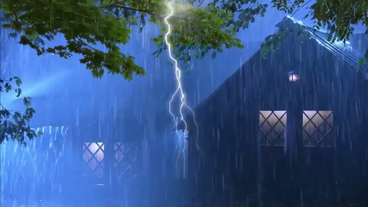 Endormez-vous en 07 minutes avec une forte pluie en forêt | Sons relaxants pour réduire le stress