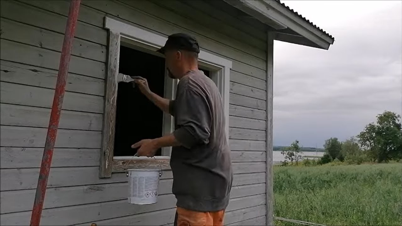 Ikkunoiden kunnostus rantasaunalle