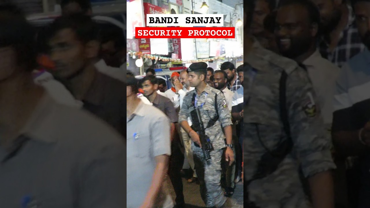 Central Minister of State for Home Affairs Bandi Sanjay High Security #bjp #security #shorts