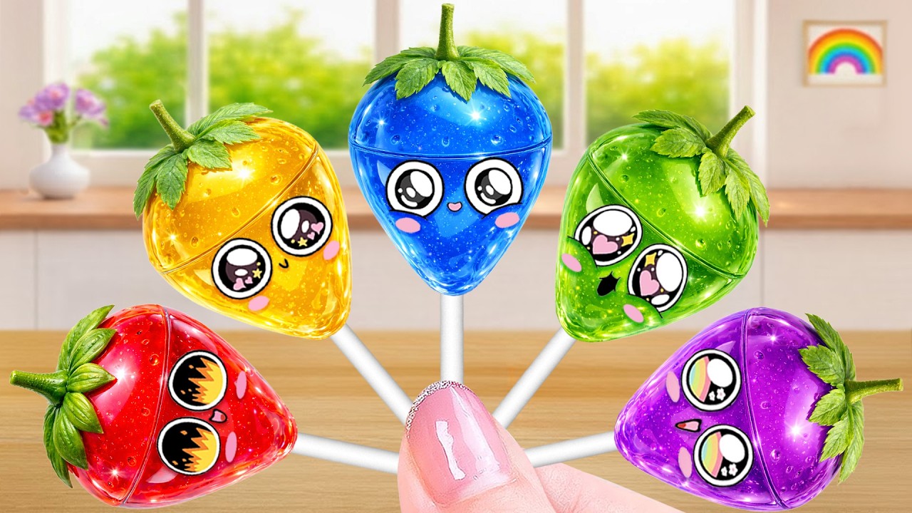 🍓So Tasty Strawberry Jelly Recipe🌈How to Make Miniature Rainbow Fruit Jelly Ideas | Sweet Mini Bites