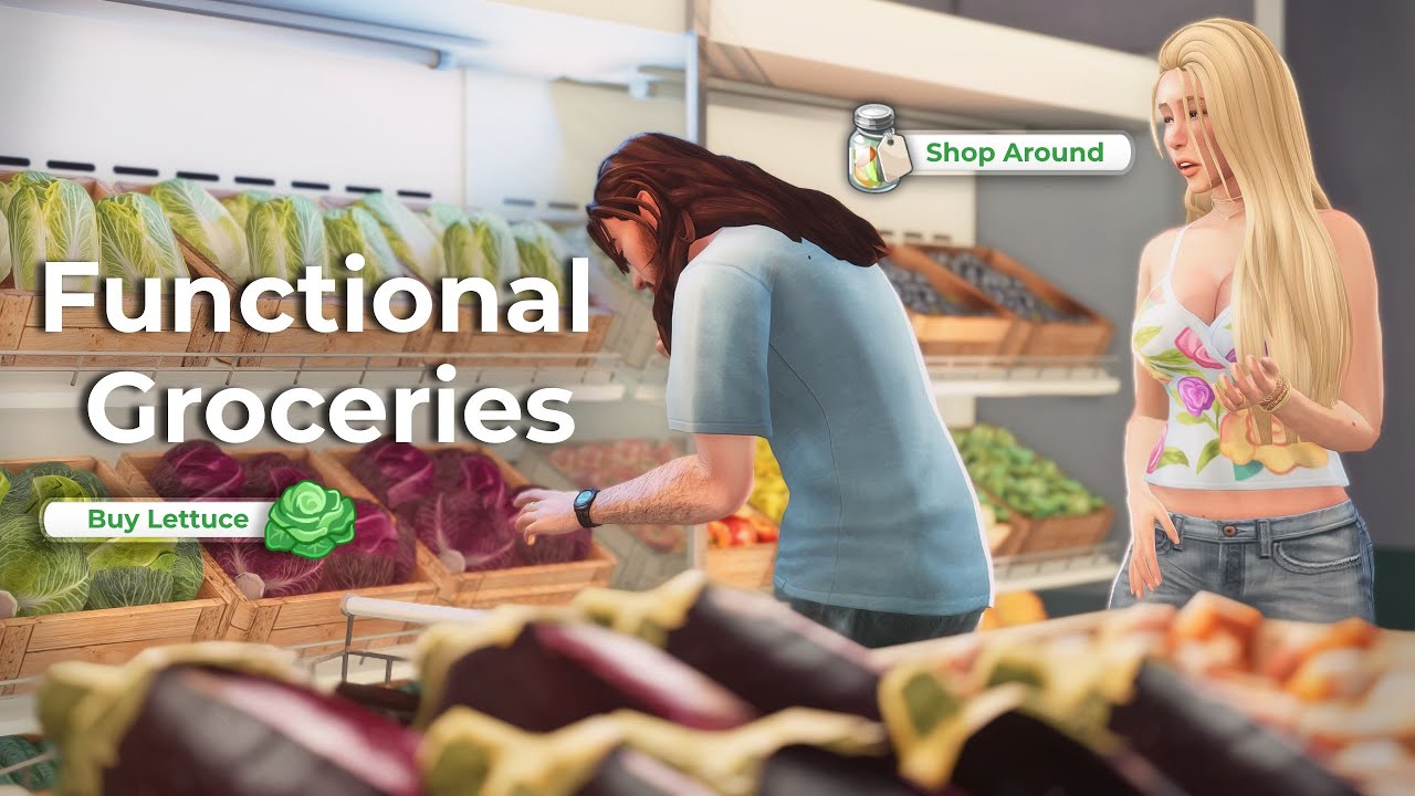 как сделать функциональные продуктовые магазины в симс 4 🛒🍏