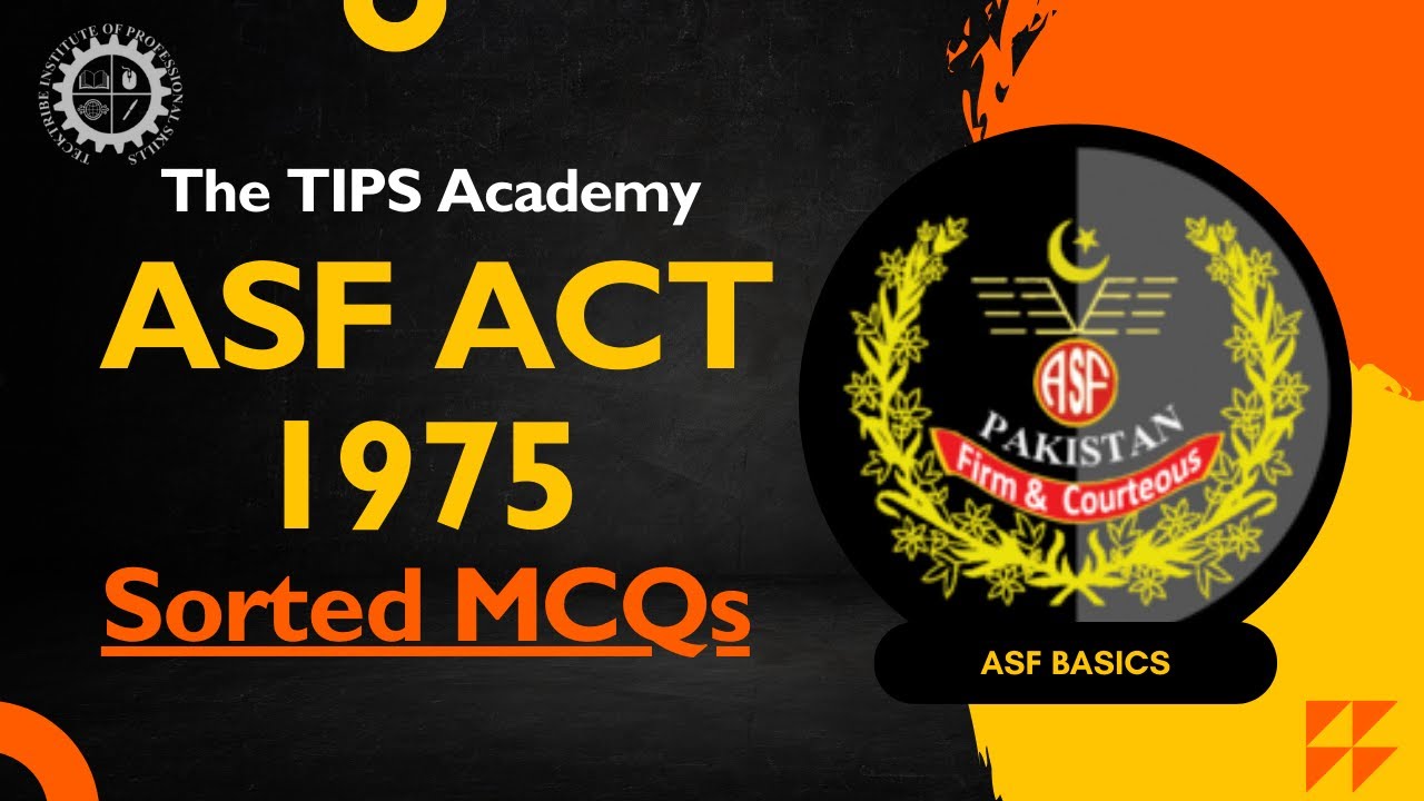 ASF Act 1975 MCQs | Airport Security Force Act Explained | ASF Test Preparation