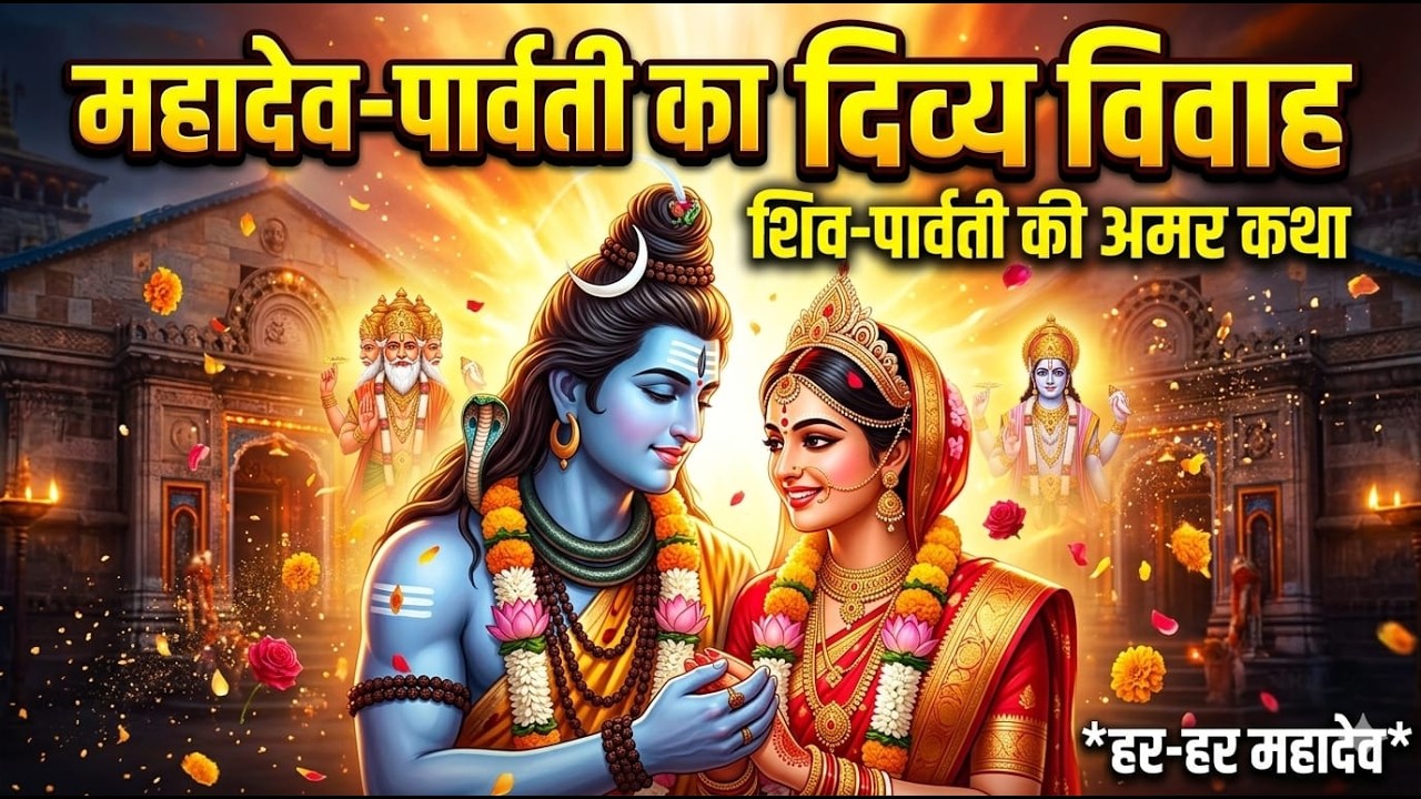 “शिव-पार्वती विवाह 🔱 | देवों के देव महादेव और माता पार्वती का दिव्य विवाह | Shiv Parvati Vivah”