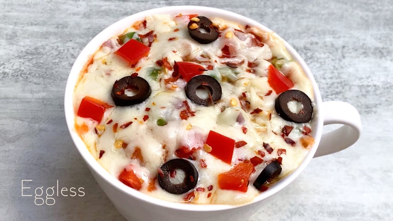 microwave mug pizza&nbsp;| 1 Minute Mug Pizza recipe In Microwave