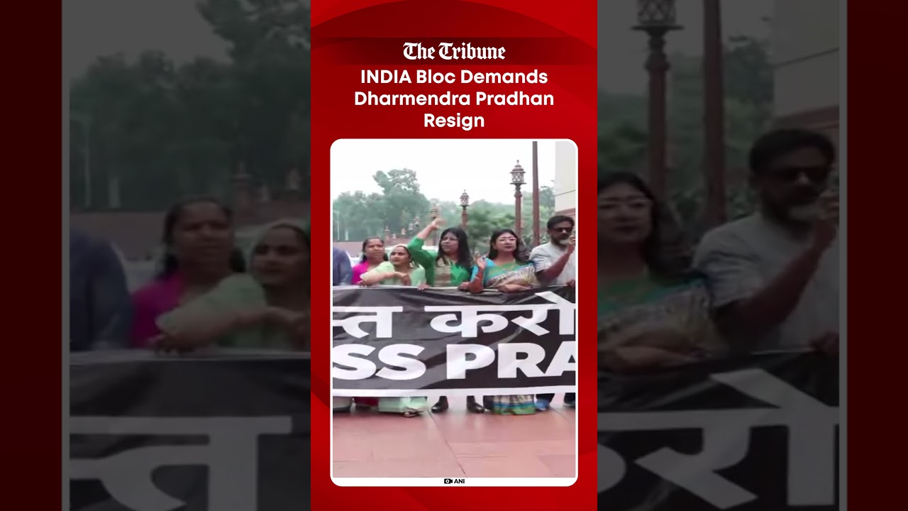 INDIA Bloc Protests at Makar Dwar, Demands Education Minister Dharmendra Pradhan&rsquo;s Resignation