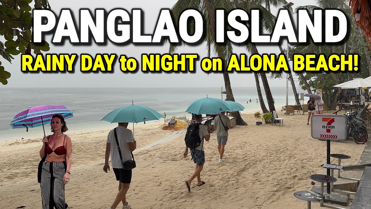 Panglao Island Philippines 🇵🇭 Rainy Day Walk & Nightlife at Alona Beach! | 2026 Walking Tour
