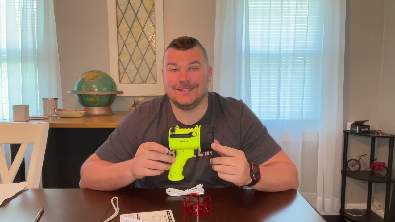 Review of YIERBLUE Rechargeable Spotlight with 2000 Lumen LED
