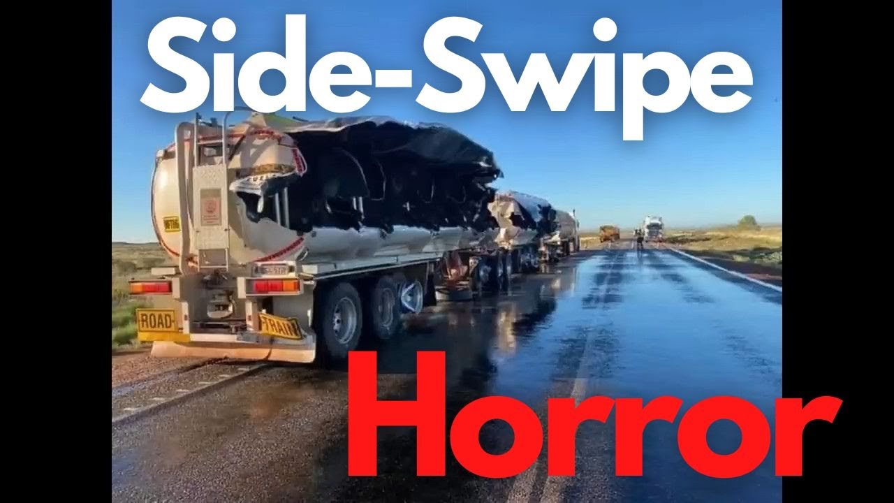 Quad Road Train Hits Tanker