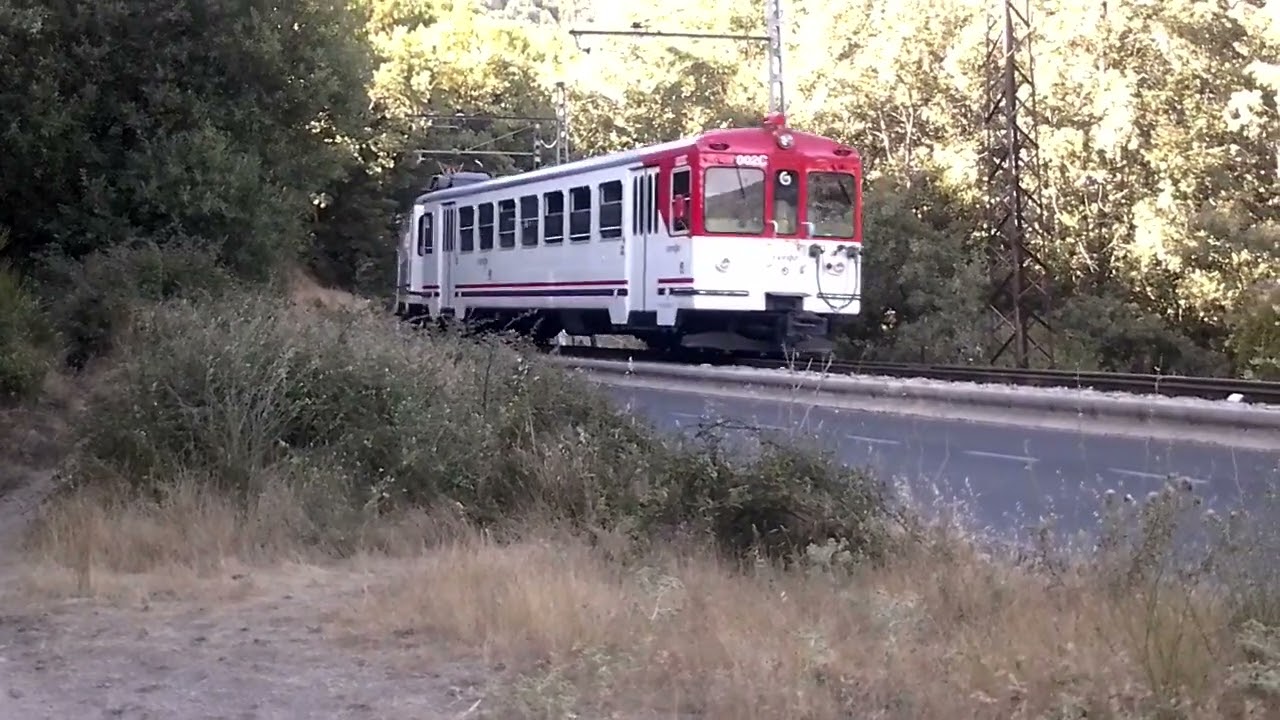 L&iacute;nea C9 Tren bajando de Cotos-Navacerrada
