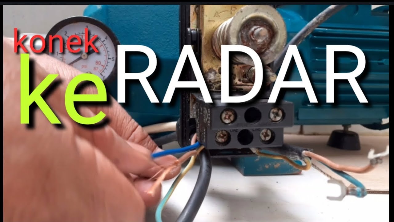 Cara paling sederhana KONEKSI KABEL KE RADAR TOREN di pompa air jet pump