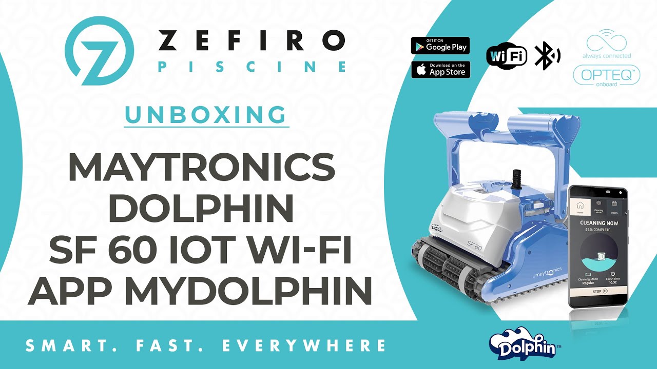 UNBOXING Dolphin SF60 IoT Robot Pulitore Elettrico Piscina | ZEFIROPISCINE