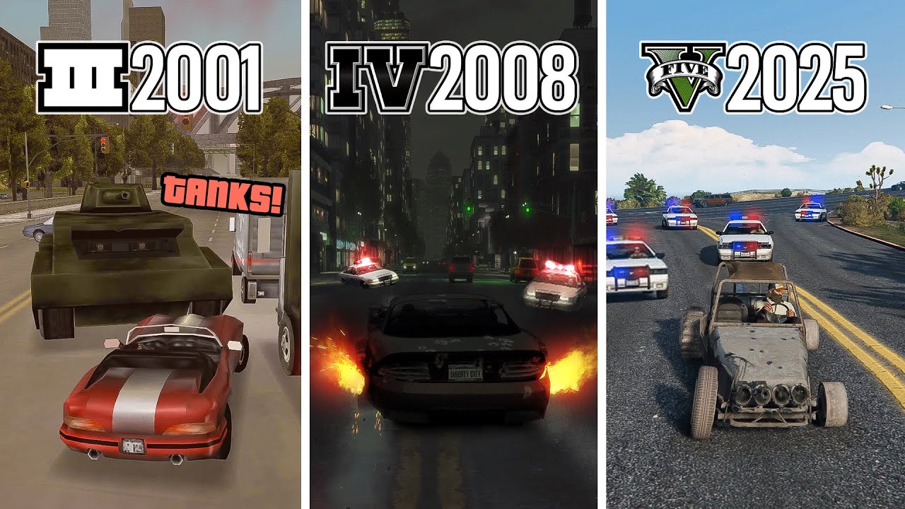 Evolution of 6-STAR CHASE in GTA Games! 🚔⭐ (GTA 3 → GTA 5)
