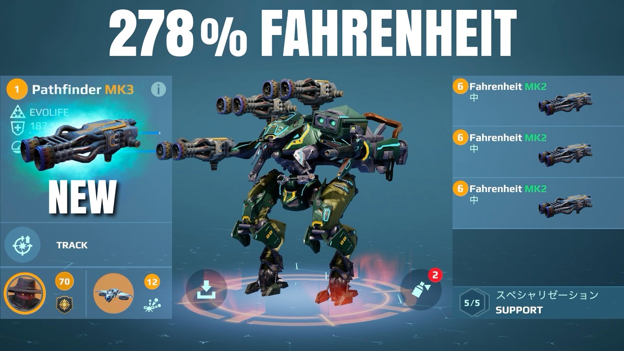 [WR] NEW Weapon FAHRENHEIT Pathfinder | War Robots Gameplay