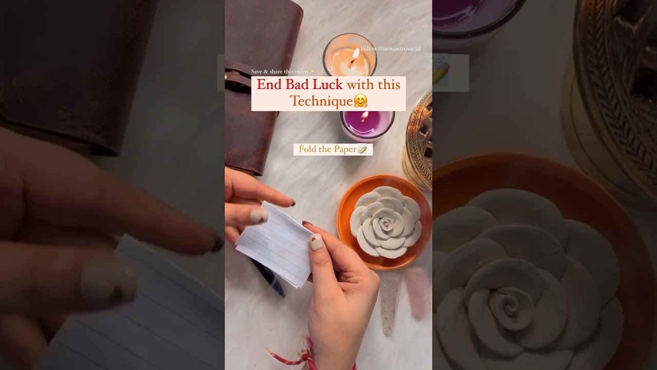 End your bad luck with this technique✨