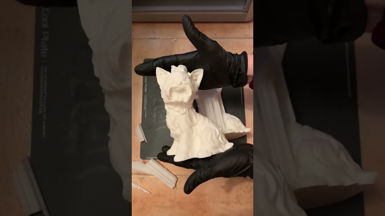 🐾 Dupla de Yorkshire em 3D — Impressão Realista na Bambu Lab X1 Carbon!  