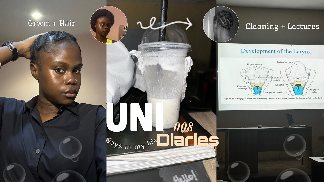 UNI DIARIES 008 || Grwm + Hair + Cleaning + Lectures….