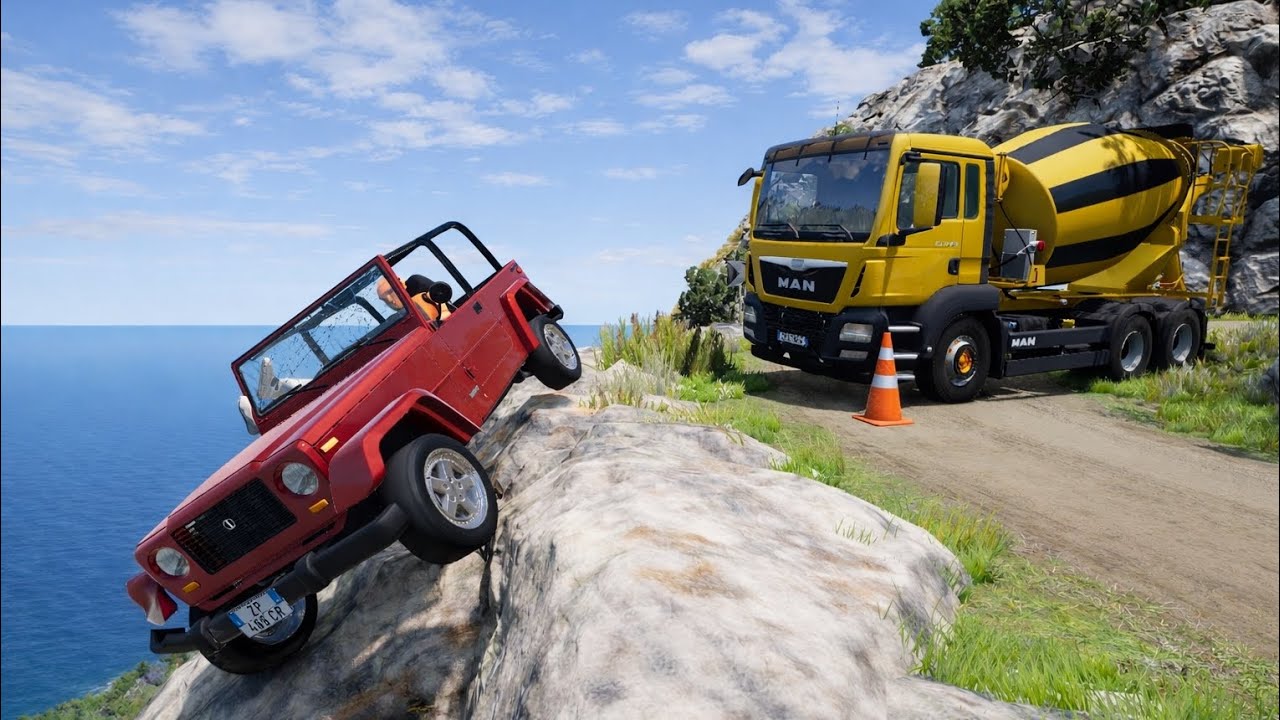 Cars vs Cliff Roads #11 - BeamNG.Drive