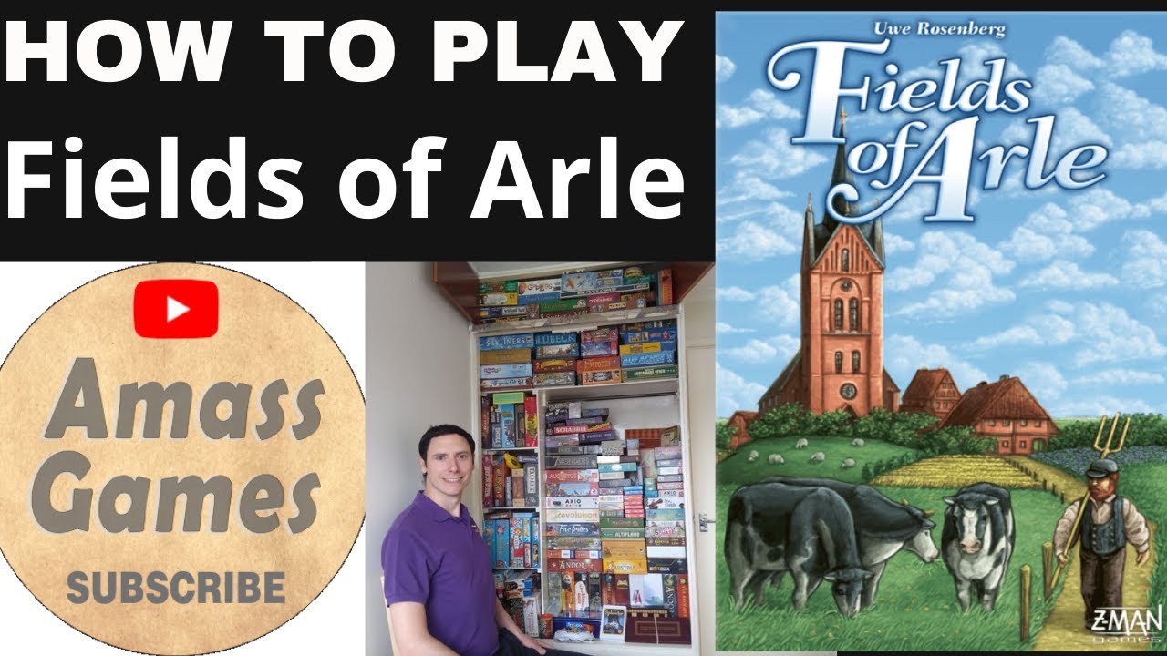 Fields of Arle board game - How to Setup, Play and Review. Solo and two player * AmassGames * Uwe HD