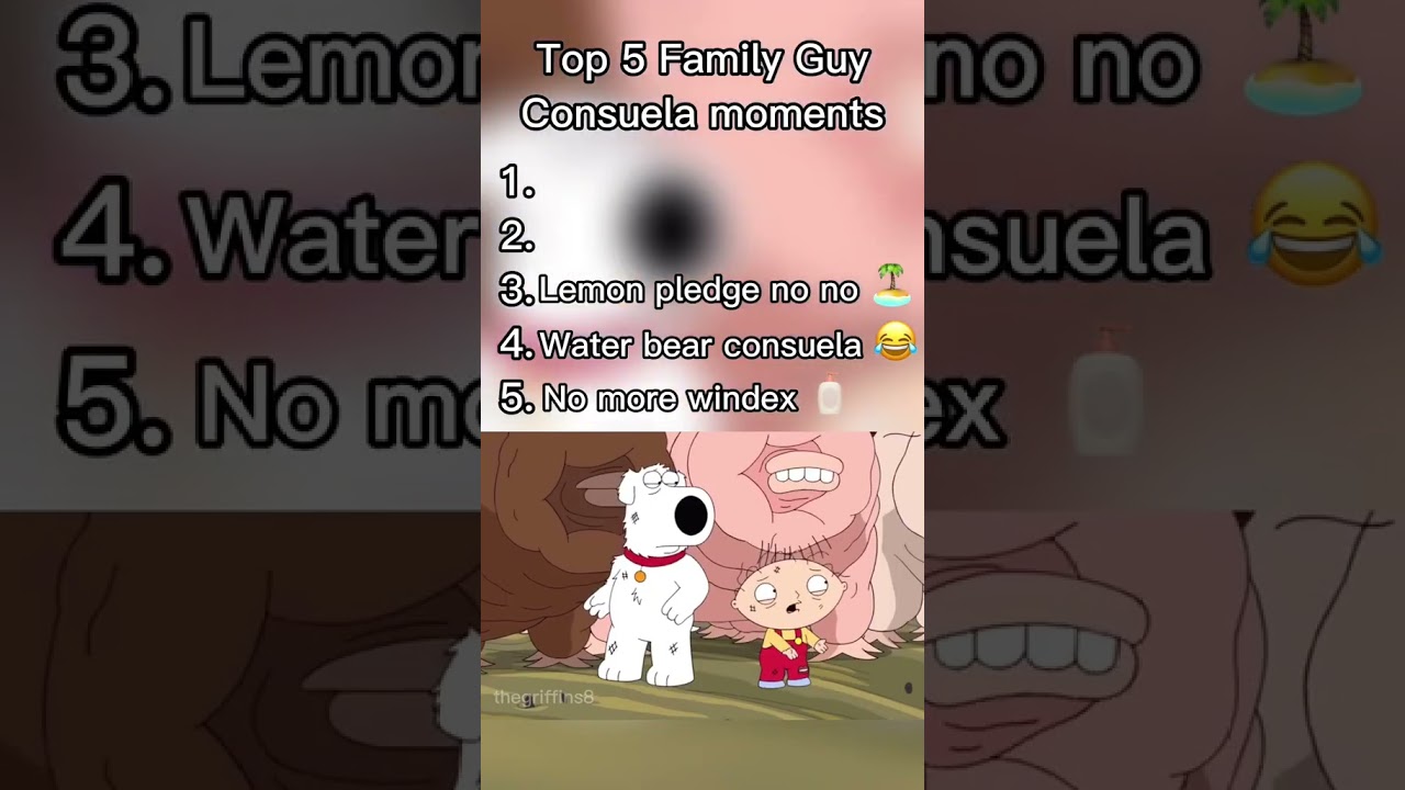 Top 5 Funniest Consuela Moments in Family Guy 😂💬 &ldquo;No... No&hellip;&rdquo;