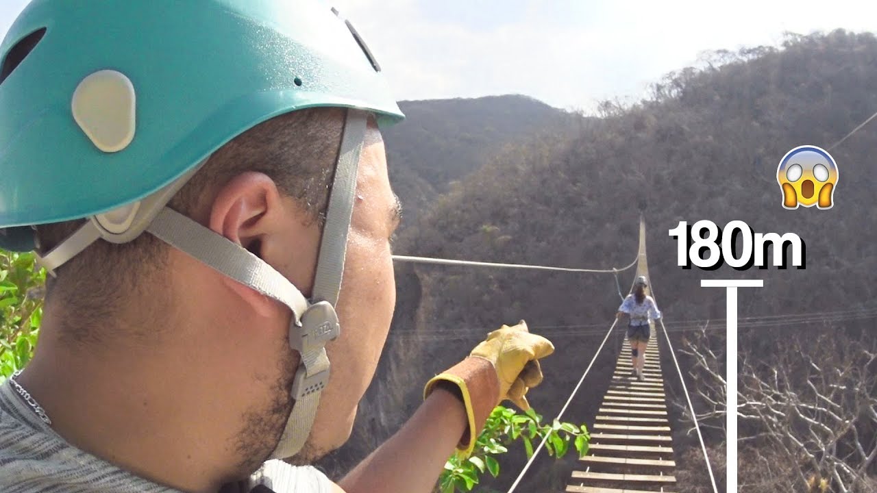 Nos subimos a un puente colgante extremo! GRUTAS DE CACAHUAMILPA
