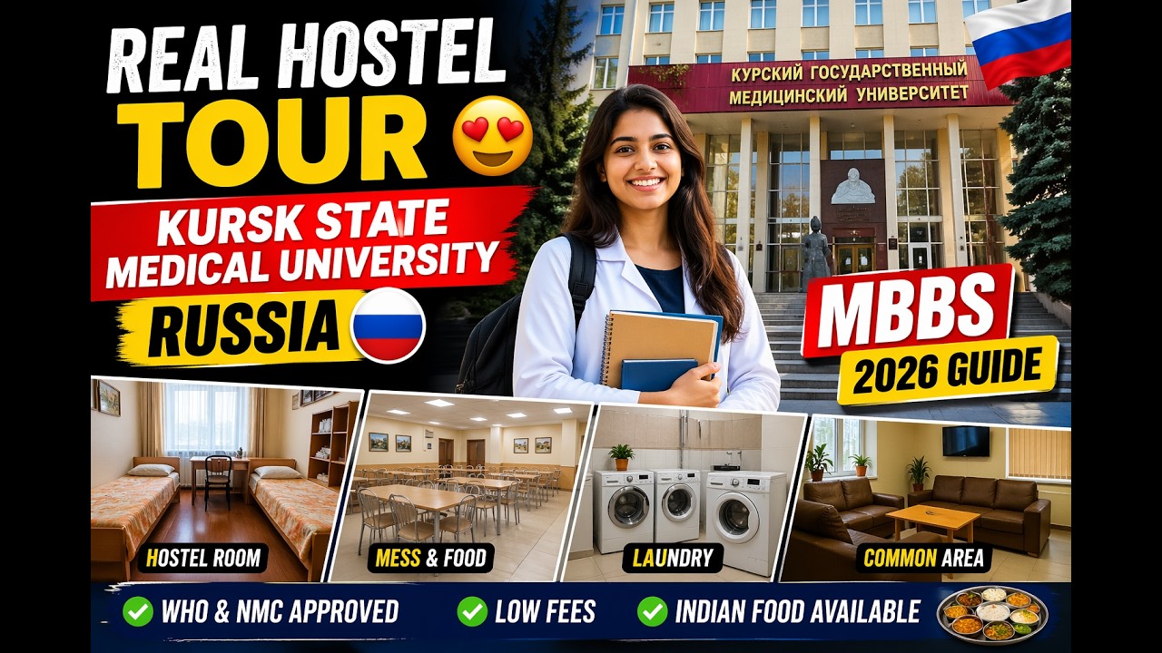 Real Hostel Tour 😍 | Kursk State Medical University Russia | MBBS 2026 Guide