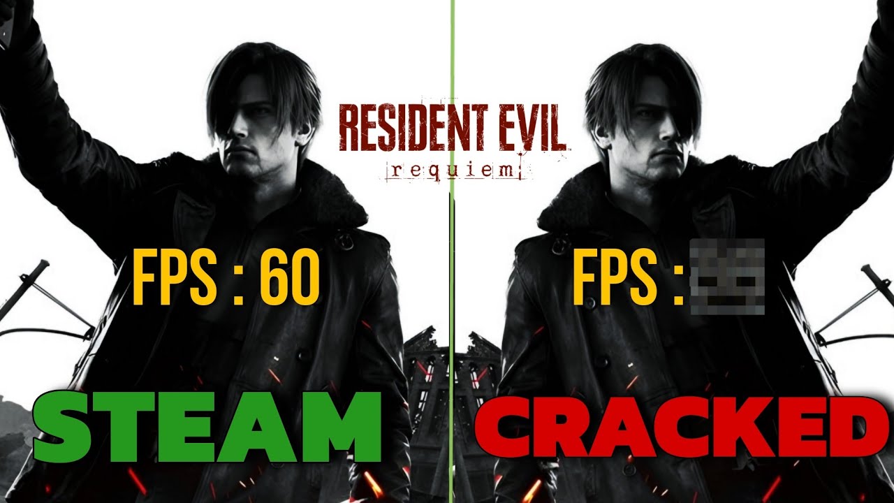 Resident Evil 9: Requiem – Cracked vs Steam FPS Comparison on GTX 1650