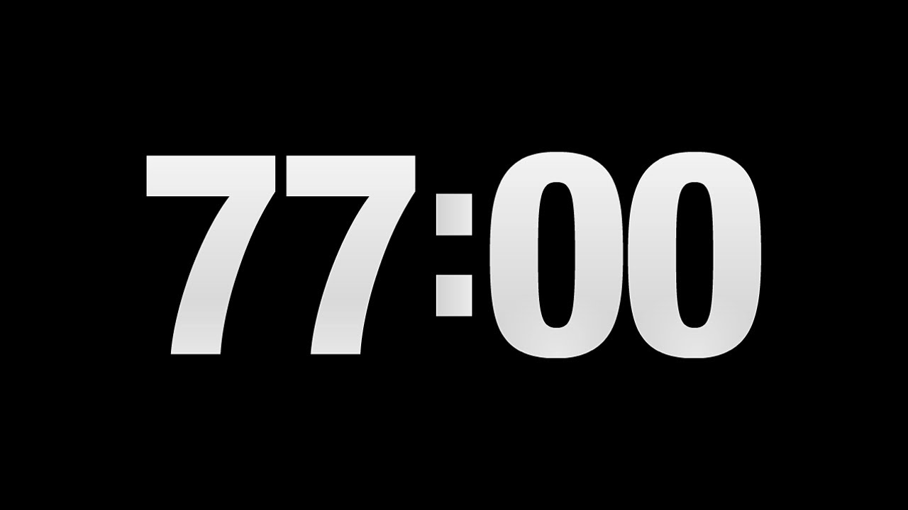 Countdown timer 1 hour and 17 minutes || 77 minutes