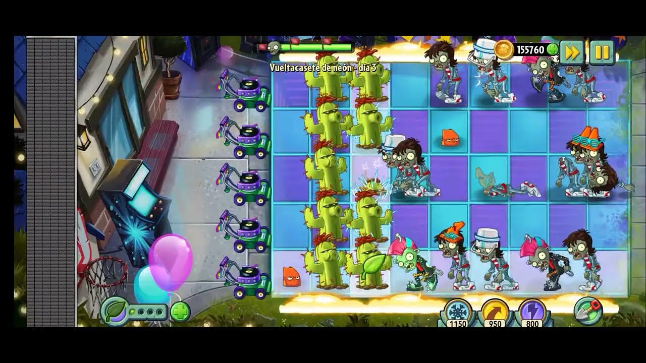 Plantas vs Zombies 2 Vueltacasete de neon-Día 3