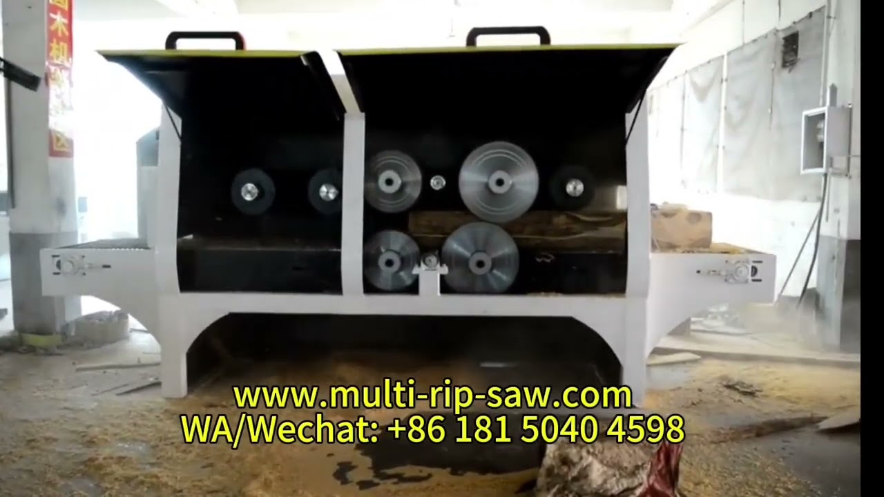 Heavy Duty Plank Multi Rip Saw Machine Square Wood Multi Blade Saw for Cutting Square Timber 15-35cm