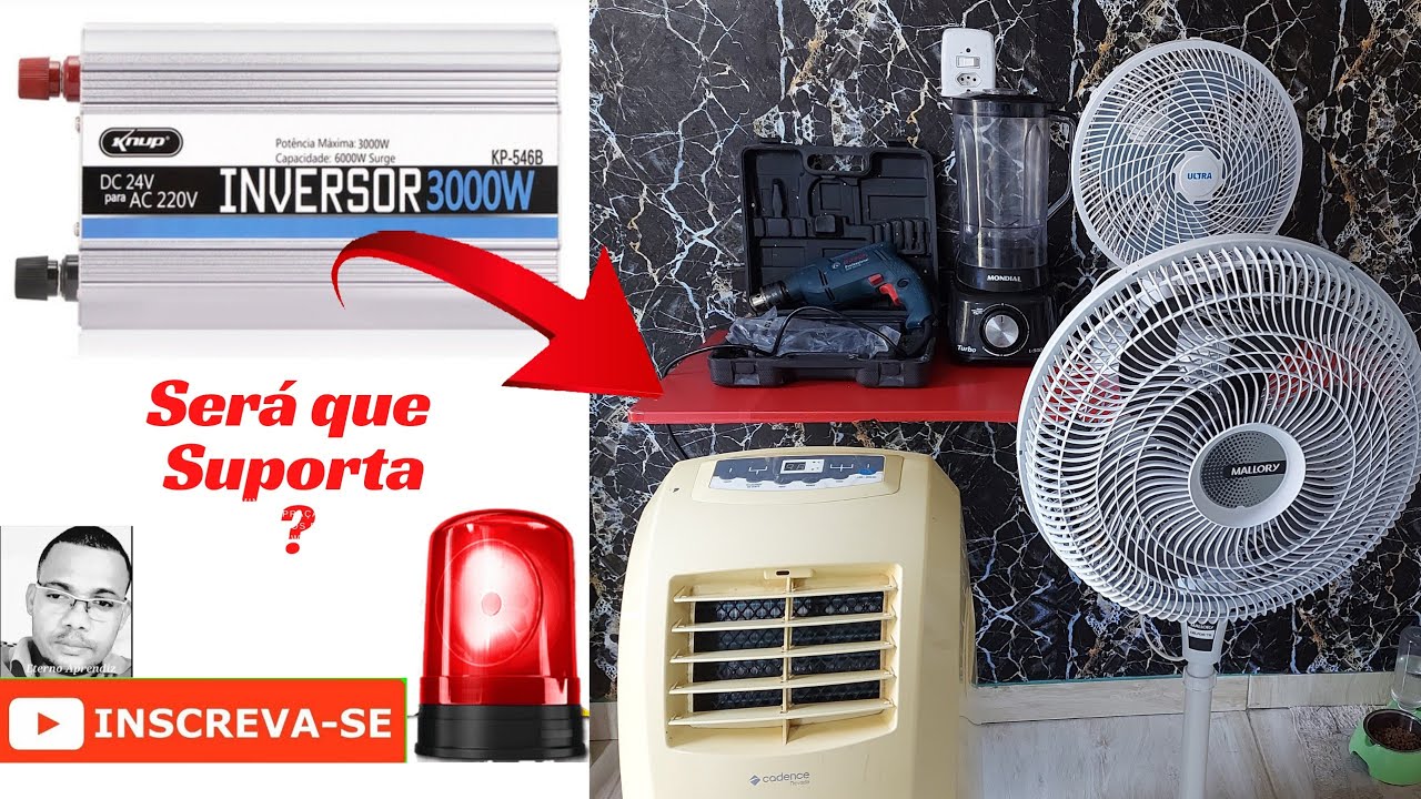 Teste de potência inversor solar Knup 3000W