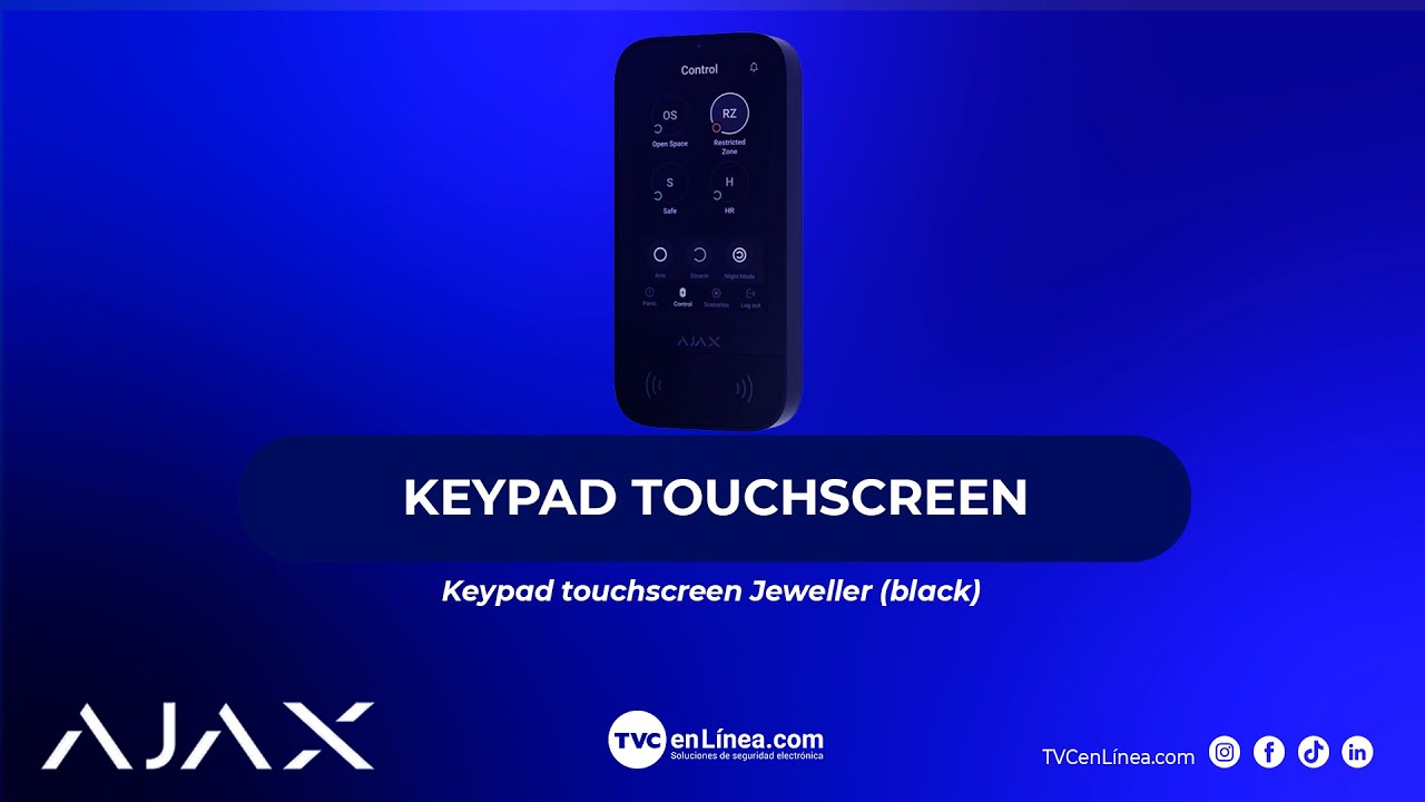 AJAX | Keypad Touchscreen Jeweller (Black)