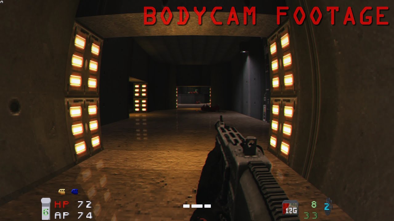 We have Bodycam at home | Atom Rain X Protocol - E1M1 + E1M2 Remaster [with mods] | 4K/60