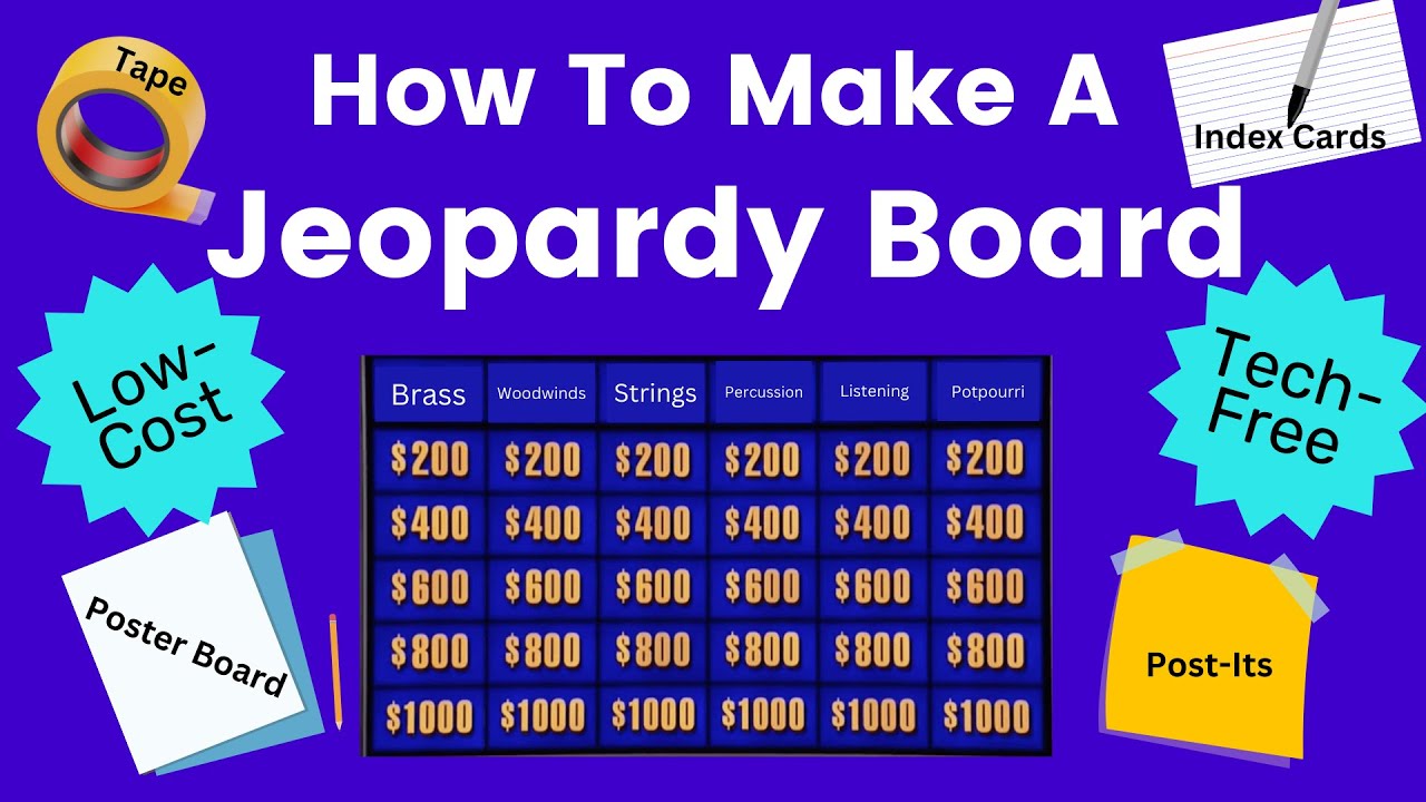 How to Make a Low-Cost, No-Tech Jeopardy Game Board