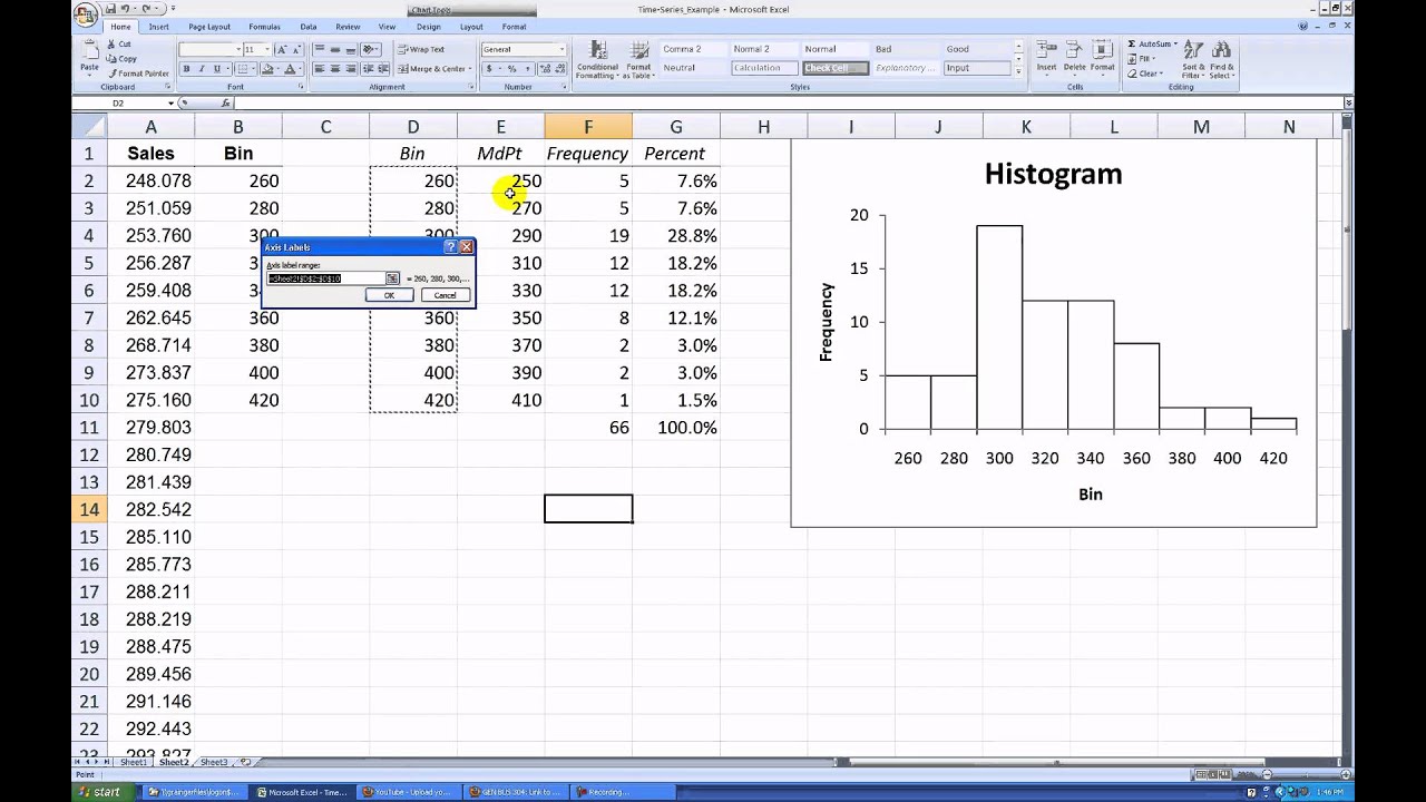 How to Make a Percent Histogram in Excel 2007