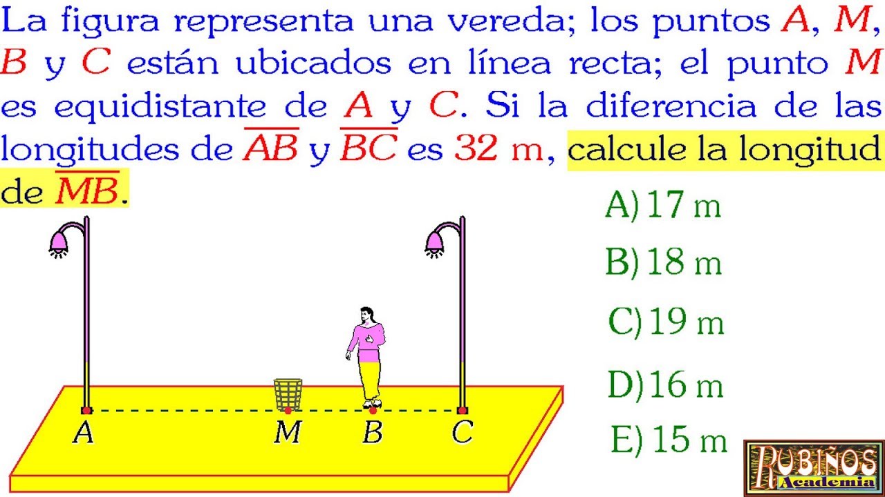 SAN MARCOS LÍNEAS Y SEGMENTOS PROBLEMA RESUELTO SOLUCIONARIO DEL EXAMEN ADMISIÓN UNIVERSIDAD
