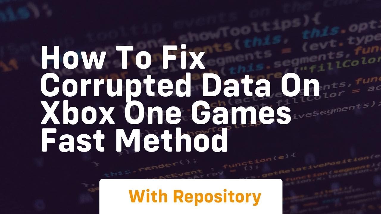 How to fix corrupted data on xbox one games fast method