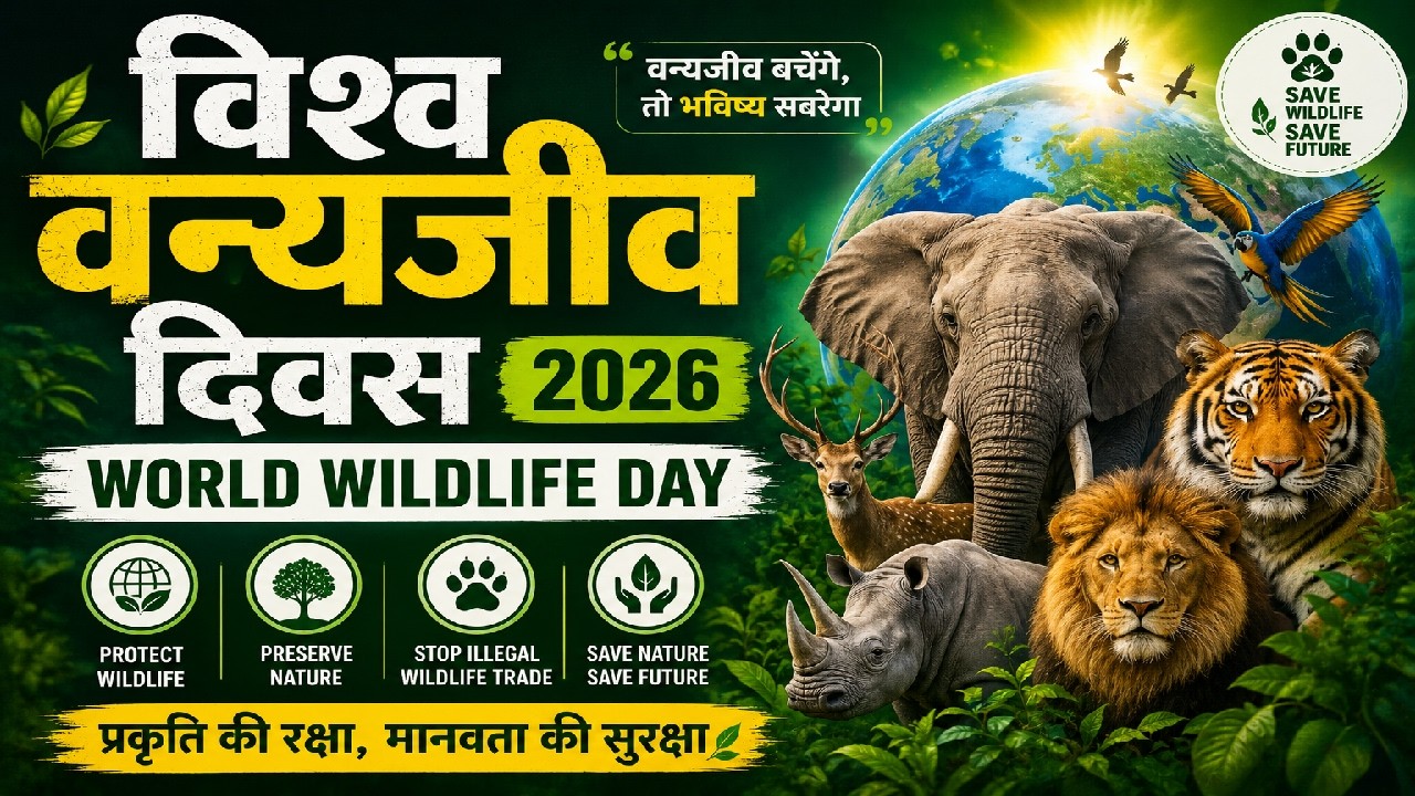 विश्व वन्यजीव दिवस 2026  World Wildlife Day.