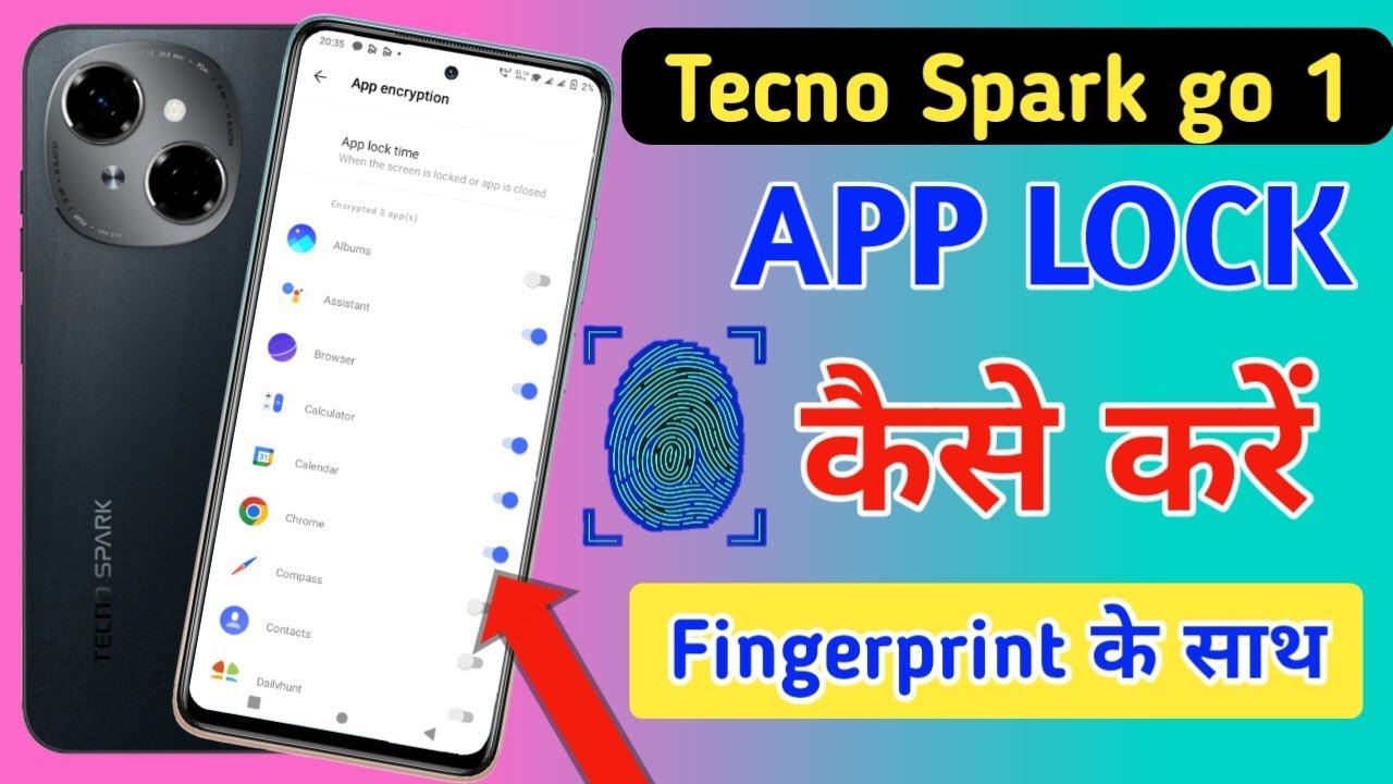 Tecno spark go 1 fingerprint app lock,tecno spark go 1 app lock ,app lock setting