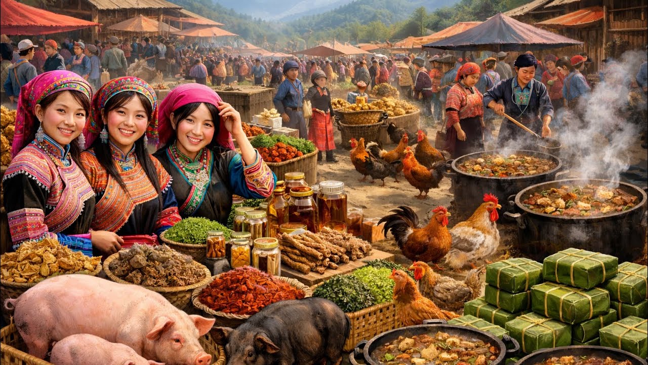 Nhộn Nhịp Chợ Quê Võ Lao | Văn Bàn Lào Cai Những Ngày Cuối Năm / dân vùng cao ,