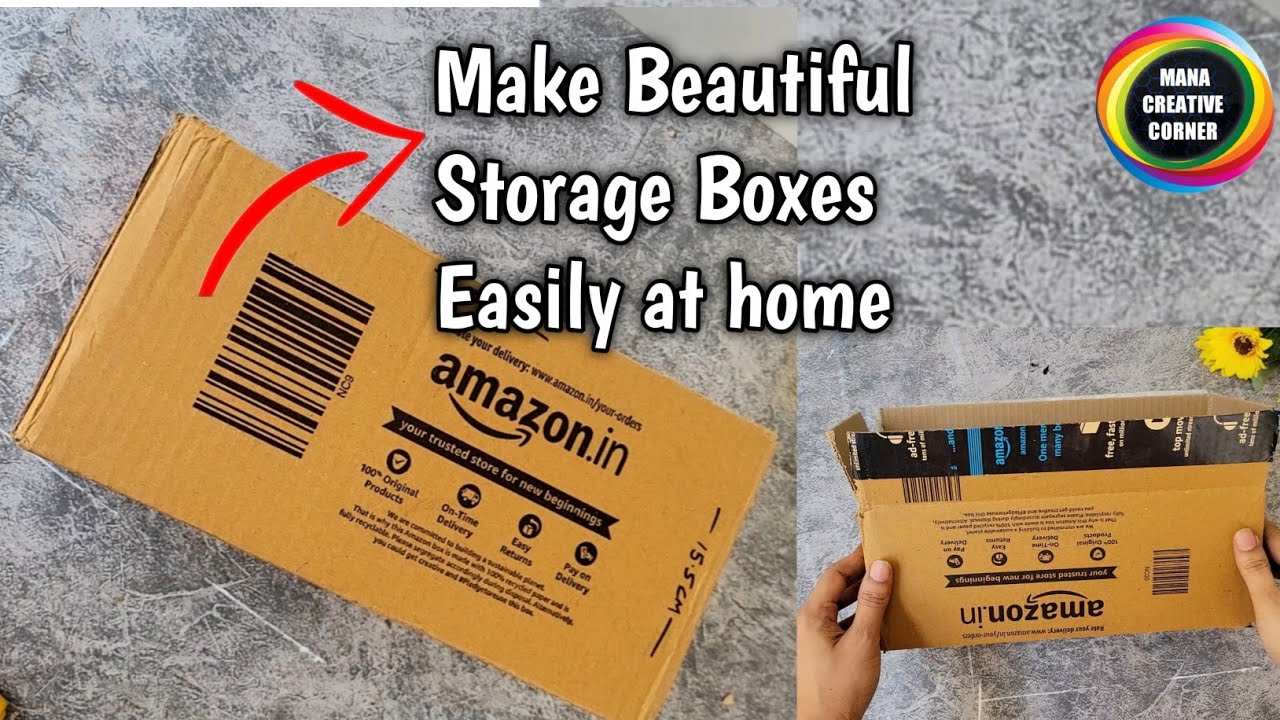 DIY Storage Box from Cardboard Box | Make your own Storage boxes from waste Cardboard boxes |Craft