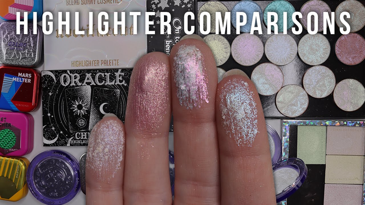 Iridescent Colorful Highlighter Comparisons