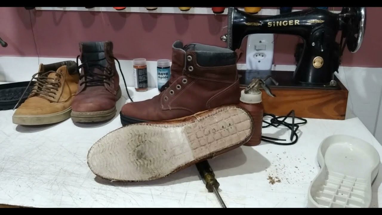 TROCAR SOLADO DE BOTA É MUITO FÁCIL....VEJA