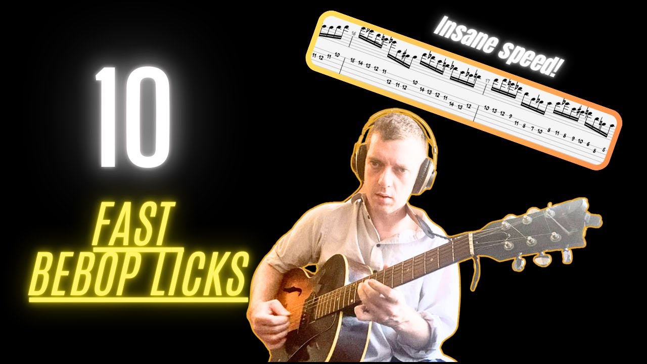 10 Insanely Fast Bebop Guitar Licks to Elevate Your Playing (one year of shorts 2024-2025) with tabs
