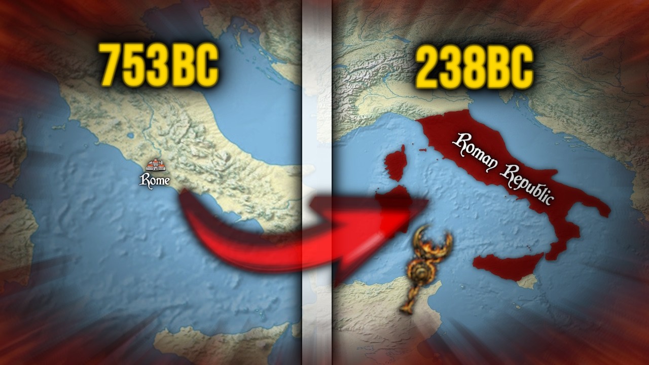 Rise of Rome in 11 minutes (753BC - 238BC)