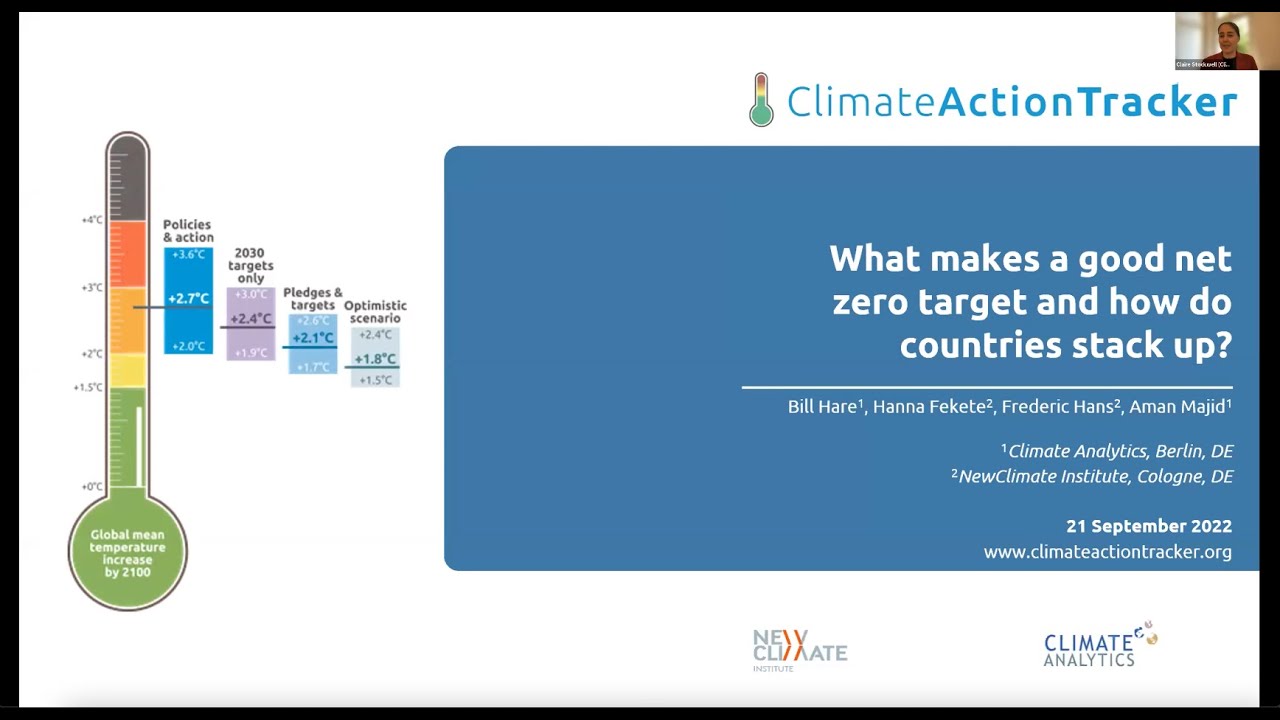 Climate Week NYC 2022 CAT Side Event - What is good target design and how do countries compare?
