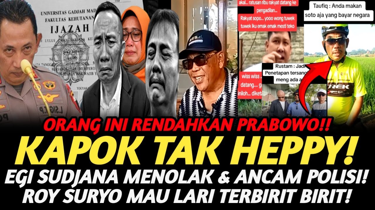 ROY SURYO MAU LARI TERBIRT-BIRIT ! EGI SUJANA TAK TERIMA JADI TERSANGKA SAMPAI ANCAM POLISI BEGINI !